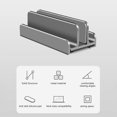 thumbnail image 2 of Vertical Laptop Stand 3-slots Desktop Phone Tablet Stand Adjustable Dock Holder, 2 of 3