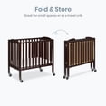 thumbnail image 6 of Dream On Me Birch 3-in-1 Folding Portable Mini Crib, Espresso, 6 of 11