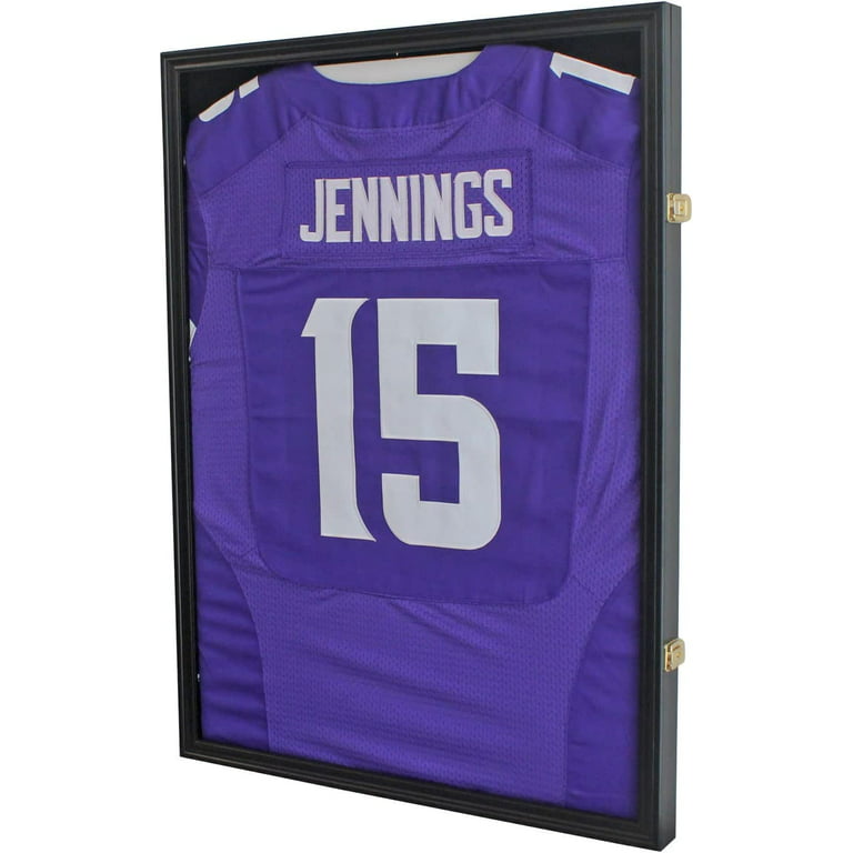 KCRasan Jersey Display Frame Case - Large Lockable Frames Shadow Box with UV Protection for Baseball Basketball Football Soccer Hockey Sport Shirt