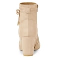 thumbnail image 4 of Unique Bargains Women's Pointed Toe Chunky Heel Zipper Ankle Boots, 4 of 7