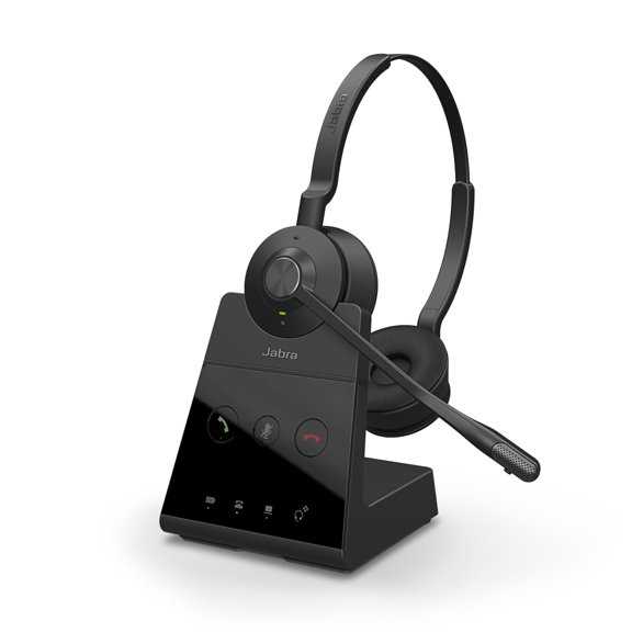 Auriculares inalámbricos Jabra Engage 65, estéreo: auriculares telefónicos con rendimiento inalámbrico líder en la industria, micrófono avanzado con cancelación de ruido, auriculares para centro de ll
