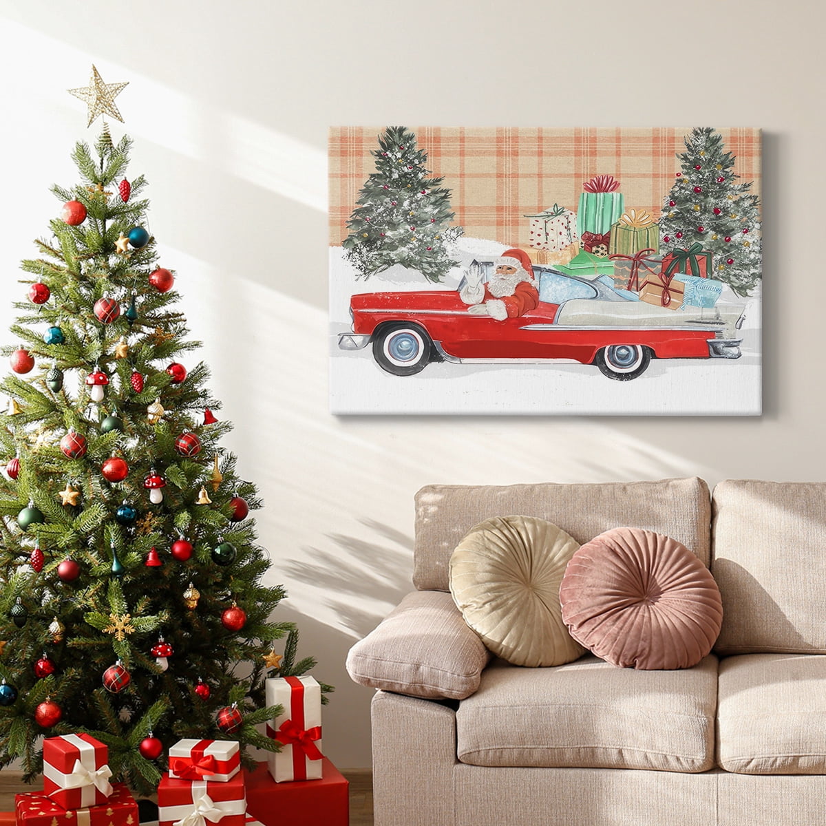 Santa on Wheels II- Gallery Wrapped Canvas