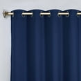 thumbnail image 2 of Superior Blackout Solid Light Filtering Grommet Curtain Panel Set, 52"X 96", Navy Blue, 2 of 11