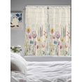 thumbnail image 4 of Living Room Curtains 72 Inches length, Leaf Wildflower Window Treatment Curtain Drapes, Vintage Country Plant Floral Leaves Light Filtering Drapes for Bedroom Laundry Room, 52"x72", 2 Panels, 4 of 7