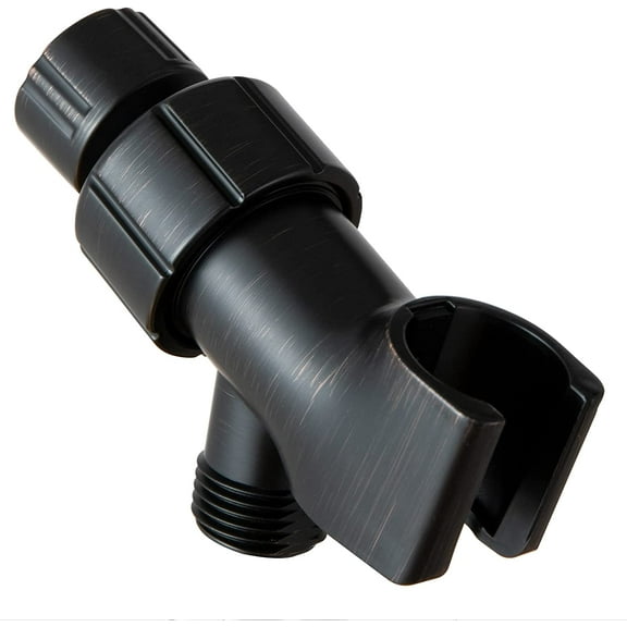 Shower Head Holder for Handheld Shower Head, Oil Rubbed Bronze Adjustable Shower Arm Mount for Connecting Shower Arm and Shower Hose, 1/2 Inch