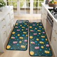 thumbnail image 4 of Astronaut Cat and Planet Anti Fatigue Kitchen Rugs Set Of 2, Non Slip Washable Decorative Floor Mats for Sink Laundry and Home Use, 17"x47", 4 of 5