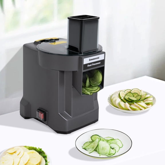 3 in 1 Electric Vegetable Chopper Commercial Grade Food Processor Black 110V 110W