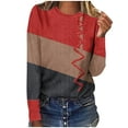 thumbnail image 1 of Pompotops T-shirt Décontracté Imprimé pour Femmes, Col Rond, Manches Longues, Liquidation, 1 of 3
