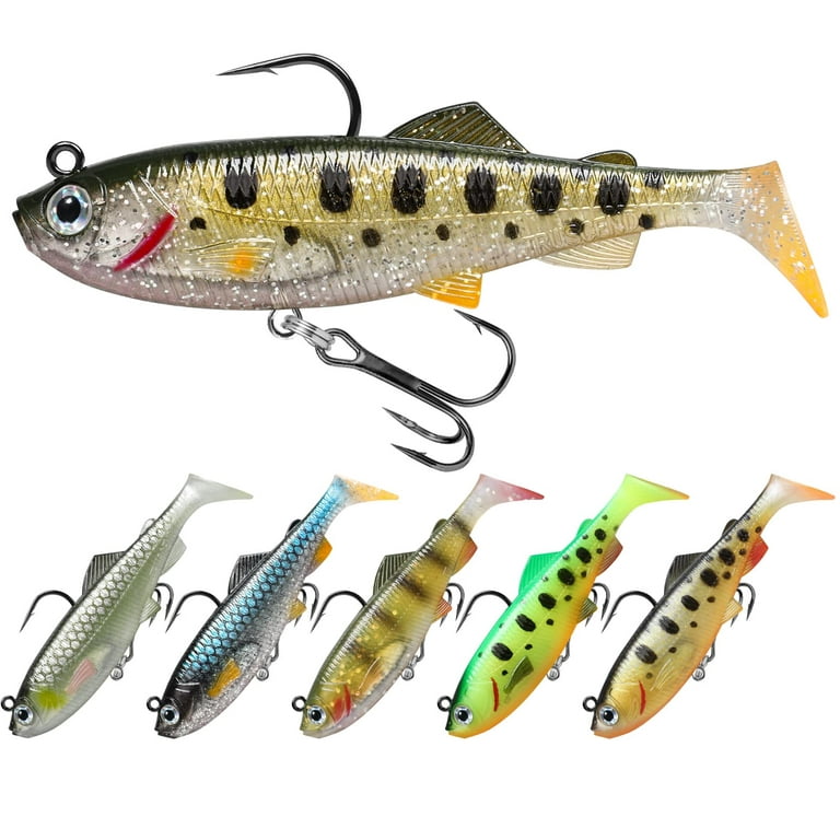 Pre-Rigged Fishing Lures, Premium Shrimp Lure with VMC Hook, Best