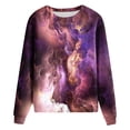 thumbnail image 6 of Bibifish Womens Tie Dye Sweatshirt Colorful Printed Crewneck Long Sleeve Sweatshirts Casual Loose Fit Cozy Spring Fall Graphic Pullover Tops, 6 of 6