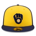 thumbnail image 2 of Men's New Era Navy/Gold Milwaukee Brewers 2025 MLB Postseason Side Patch 59FIFTY Fitted Hat, 2 of 4