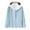 Blue, variant on Womens Color Block Rain Jacket Lightweight Waterproof Raincoats Packable Long Sleeve Full Zip Overcoats with Pockets (XL, Purple)
