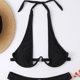 thumbnail image 3 of Bañador Sexy De una pieza para Mujer, Traje De Baño De retazos con cuello Halter y espalda descubierta, color azul, 2024, 3 of 5
