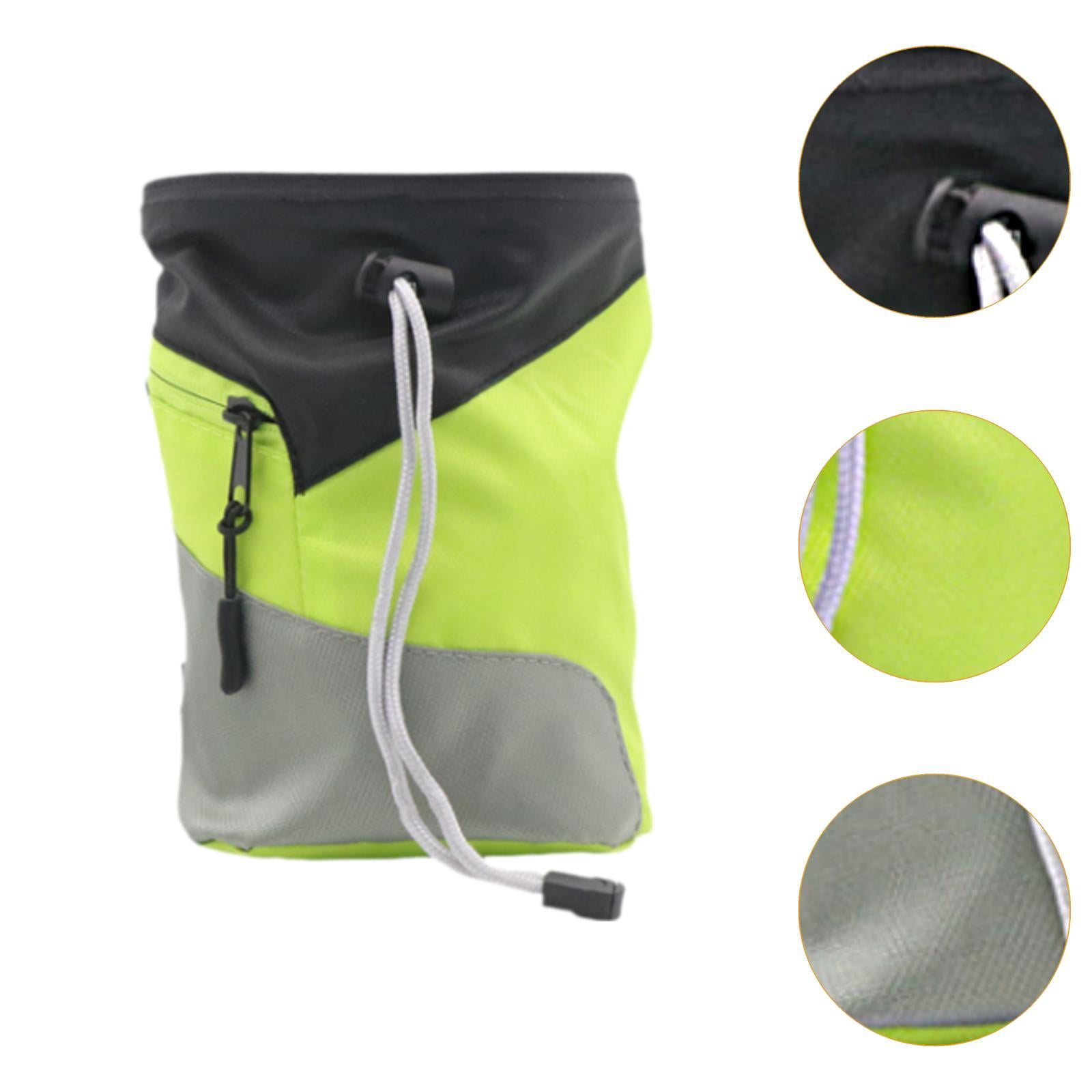 Baoblaze Chalk Bag for Rock Climbing Chalk Carrier Bag Lightweight Waist Belt with Zipper Grey Green
