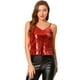 thumbnail image 1 of Camisola Brillante Con Lentejuelas Del Día De San Patricio Para Mujer Club Party Sparkle Cami Top Rojo XL, 1 of 6
