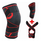 thumbnail image 1 of Rodillera Elástica Malubero de Compresión Negro con Rojo Talla XL Malu1412, 1 of 4