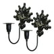 thumbnail image 2 of 2 candelabros de pared para velas de palo, decoración de pared de hierro, vaso para velas, ideal para fiestas de estilo rústico o aniversarios. Negro, 2 of 8