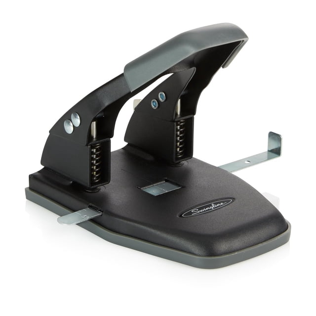 Hole Punch Swingline, perforadora de 2 agujeros, capacidad para 28 hojas, color negro