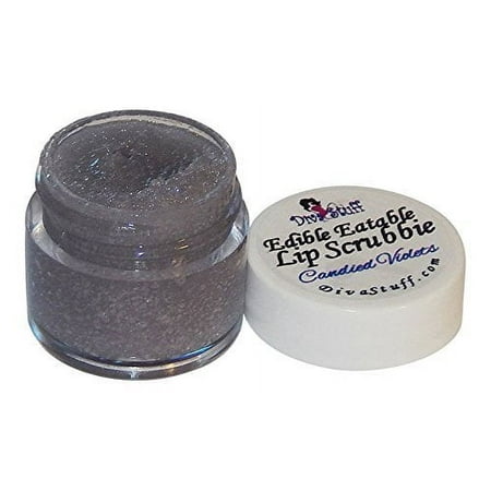 Diva Stuff Ultra Hydrating Lip Scrub for Soft Lips, Gentle Exfoliation, Moisturizer & Conditioner, Candied Violets – ¼ oz (Made in the USA)