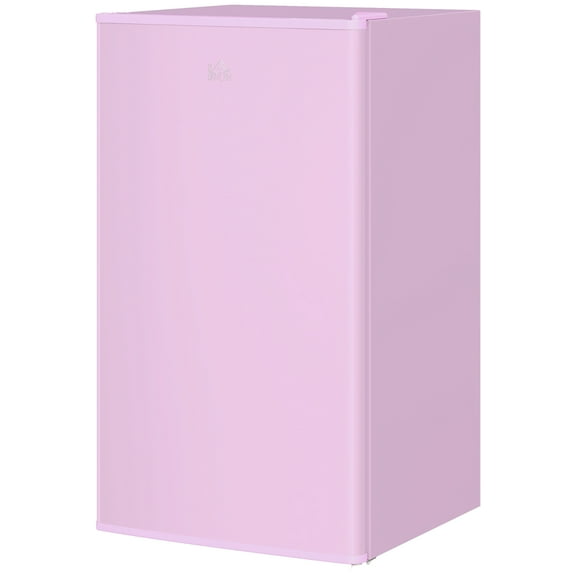 HOMCOM 3.2 Cu.Ft Compact Refrigerator with Adjustable Thermostat, Pink