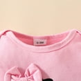 thumbnail image 6 of Hessimy Toddler Baby Girl Fall Winter Clothes Big Sister Little Sister Matching Outfits Sweatshirt Pants Set Crew Neck Top Sweatshirt Baby Girl Winter Clothes (Red,0-3 Months), 6 of 6