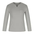 thumbnail image 4 of Njoeus Mens Long Sleeve Athletic Shirts Men Casual Slim Fits Comfy Cotton V Neck Sport Gym Workout T Shirt with Pocket (M-5XL Big & Tall Size), 4 of 8