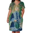 thumbnail image 3 of Auguste Renoir "Una joven con regadera" (1876), pintura, vestido holgado con bolsillos, vestido de invitada de boda, vestidos de ceremonia 2025, 3 of 7