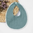 thumbnail image 2 of Newborn Baby Bib Headband Bandana Drooling Teething Muslin Saliva Towel Adjustable Cotton Gauze Lace Toddlers, 2 of 4