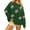 #0473-Green, variant on Uootdi Game Day Long Sleeve Sweatshirts for Women Football Season Graphic Sweatshirt Round Gift Neck Loose Pullover Tops Trendy Outfits