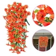 thumbnail image 6 of deevoka Hanging Artificial Flowers Silk Hanging Plants for Garden Yard Orange, 6 of 9