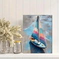 thumbnail image 2 of Colorful Sailboat Canvas Print Wall Art for Living Room Bedroom Office Beach House Nautical Decor, 2 of 8