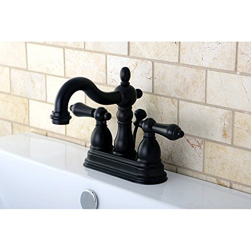 Kingston Brass Heritage Two Handle 4" Centerset Lavatory Faucet with Retail Pop-up