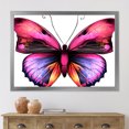 thumbnail image 3 of Designart 'Portrait Of Bright Pink Butterfly' Modern Framed Art Print, 3 of 4