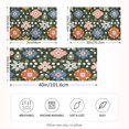 thumbnail image 2 of Yayeee Pillowcase Queen Size Set of 2 Satin Wrinkle Resistant Envelope Pillow Case, Blue Geometric Flowers, 2 of 8