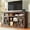 Brown & 34" Height, variant on Tolead Farmhouse Style TV Stand for 65"+ TVs, Top, Sturdy, Dvds, Tall Entertainment Center, White