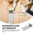 thumbnail image 2 of KAKOWELY 10pcs Drawer Slide Rear Mounting Bracket Heavy Duty Keyboard Slide Rail System Track Accessories For Office Desk Drawer Installation,4.06X"X1.5"X0.94", 2 of 4