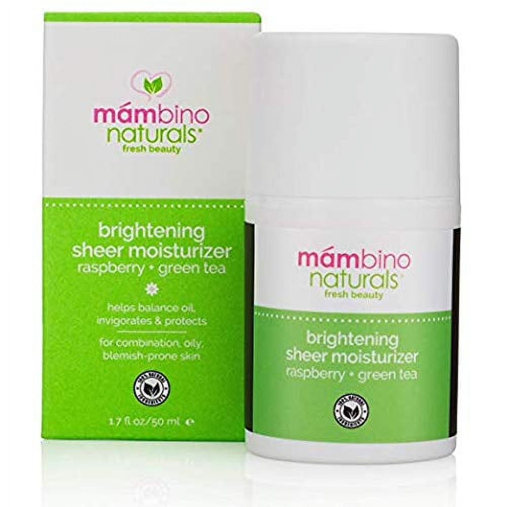 Mambino Organics Face Moisturizer raspberry + Green Tea | Daily Face and Body Moisturizer, 1.7 Fluid Ounce, 3 Pack