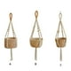 thumbnail image 5 of Billuyoard Decoración de pared de cordón de algodón, soporte moderno para plantas colgantes, cesta colgante, maceta, bolsillos de red Jardín y Patio uno, 5 of 6