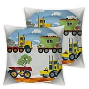 Construction Truck Plates for Kids with Colorful Vehicles |Melamine Dishes for Children