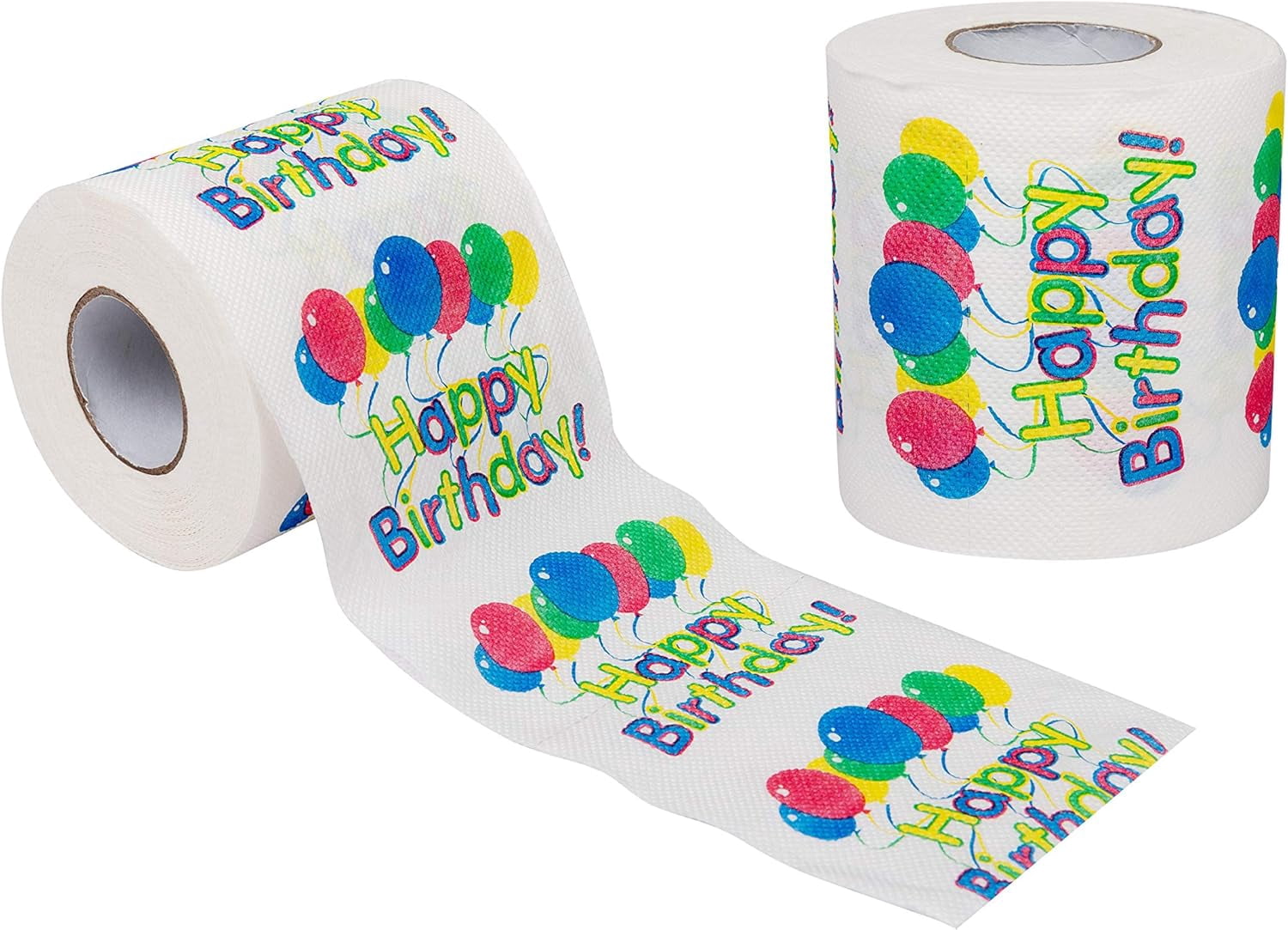 SummitLink Happy Birthday Balloon Toilet Paper Tissue Napkin Prank Fun Birthday Party Novelty Gift Idea (2 Rolls)