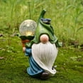 thumbnail image 2 of Garden Gnome Statue, Outdoor Gnomes Figurine with Solar Lights Elf Sculptures and Statues for Patio Lawn Yard, 2 of 4