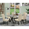 thumbnail image 3 of East West Furniture X697EL635-7 - 7-Piece Small Dining Table Set - 6 Upholstered Dining Chairs and Dining Table Solid Wood Frame, 3 of 3