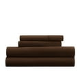 thumbnail image 6 of Super Soft Wrinkle Resistant Bed Sheets Set, California King 4-Piece Solid in Chocolate Brown by Comfort Canopy, 6 of 12