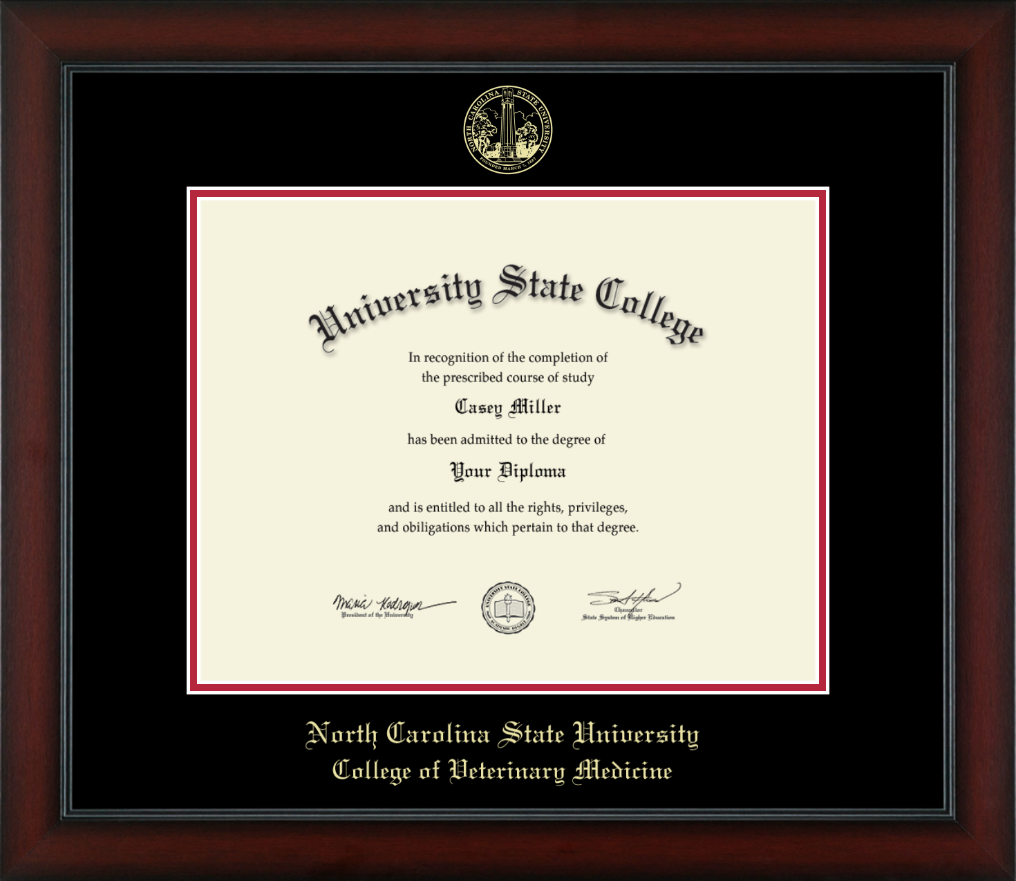 North Carolina State University College of Veterinary Medicine Gold