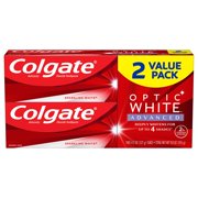 Colgate Optic White Advanced Teeth Whitening Toothpaste, 2% Hydrogen Peroxide Toothpaste, Sparkling White, 4.5 Oz, 2 Pack