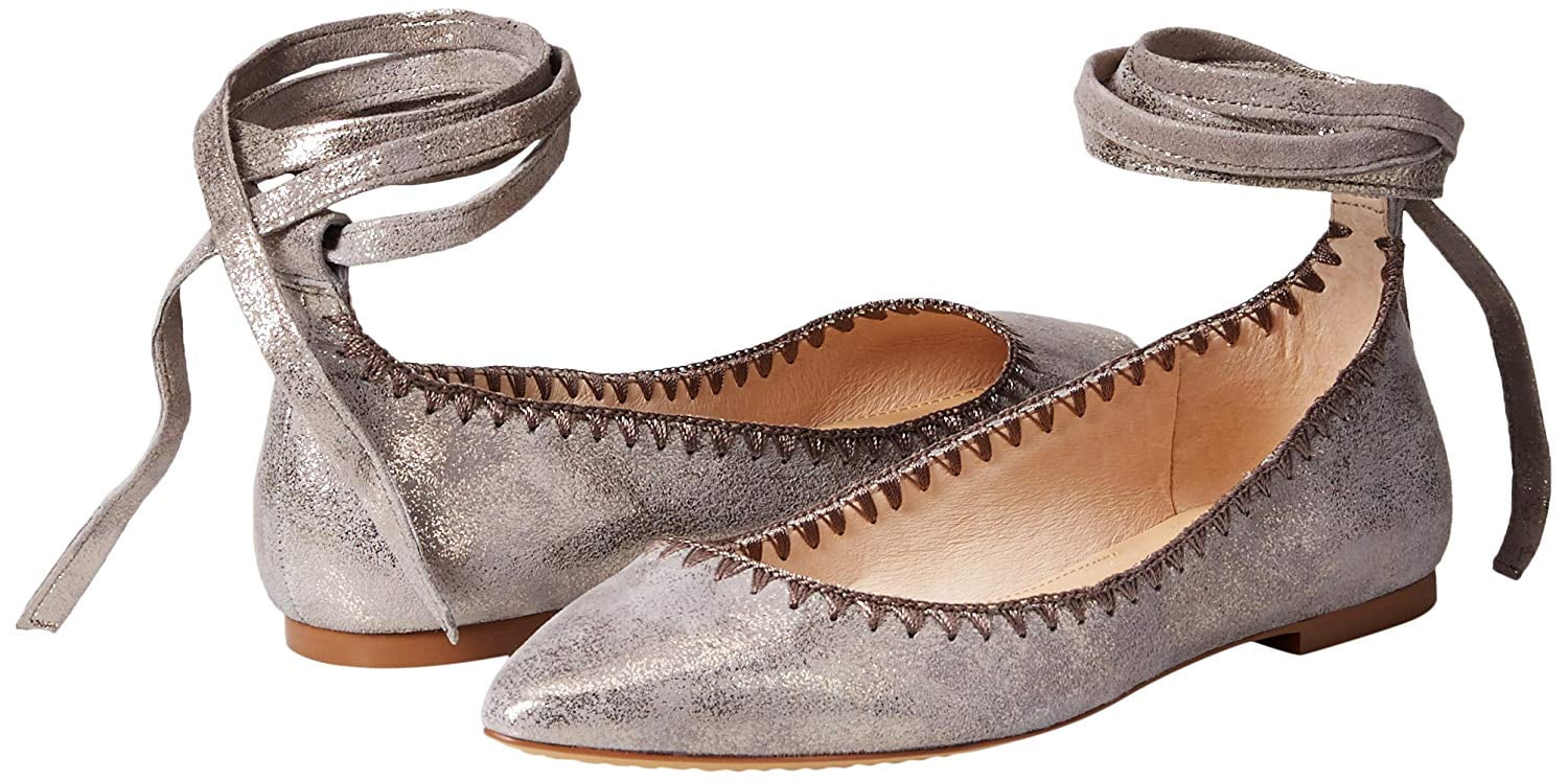 vince camuto silver flats