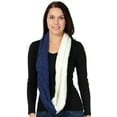 thumbnail image 3 of Simplicity Fashion Women's Knitted infinity Loop Scarf,White Royalblue, 3 of 4