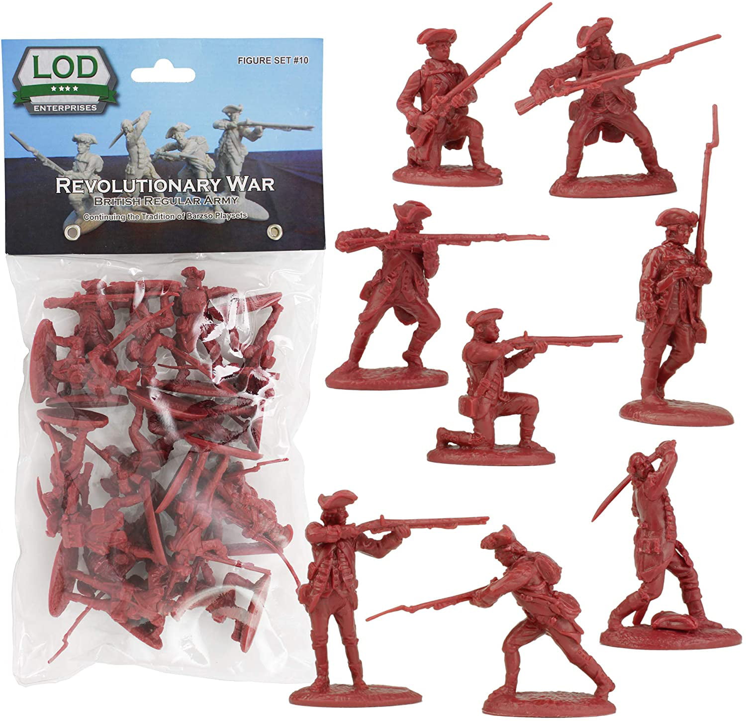 Armies in Plastic #5505 War of 1812 British 16 figures in 8 poses 1/32 