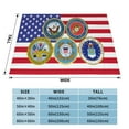 thumbnail image 3 of Military Armed Forces Blanket Soft and Warm Cozy Flannel Lightweight Throw Blanket for Couch Sofa Bed 50x40, 3 of 4
