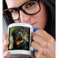 thumbnail image 2 of 3dRose, Rottweiler Portrait, 11oz Two-Tone Blue Mug, 2 of 7